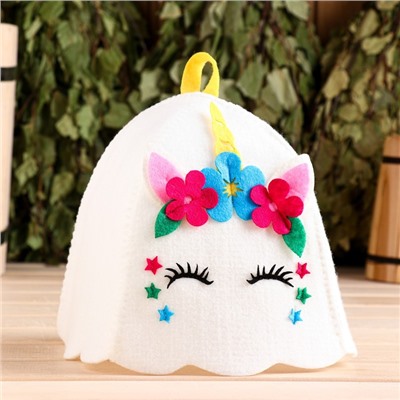 Шапка для бани и сауны «Лера», полиэстер, детская, белая