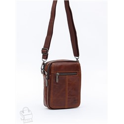 Сумка мужская кожаная 8611S brown Fuzhiniao в Новосибирске