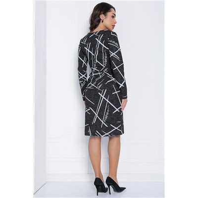 Платье Альмерия (черно-серое) П12499