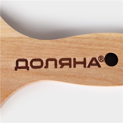 Доска для подачи шотов с ручкой Доляна, 45×9×1.8 см, на 6 рюмок, d=3.9 см, с пропиткой, дерево берёза