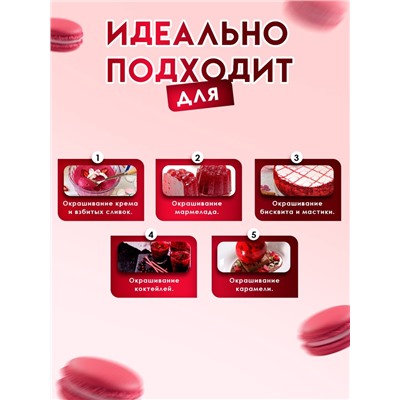 Пищевой краситель Top Decor гелевый «Брусничная», 100 г