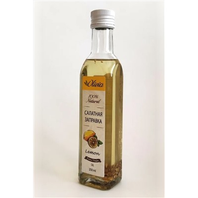 Салатная заправка с цедрой лимона Olivia, стекло 250мл ЭКОПРОДУКТЫ, 1185016