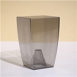 Горшок для орхидей, 2 л, 12.5×19.5 см, пластиковый, прозрачно-серый