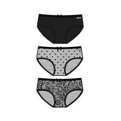 Трусы трикотажные для девочек, 3 шт в комплекте