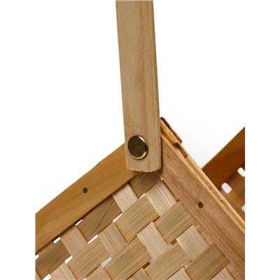 Корзина плетёная для хранения Lon, с ручкой, ива, цвет натуральный, набор 2 шт.