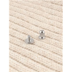 Бирка с кнопкой «Цветок» TEIRA, с тиснением, 8×1.5 см, 10 шт., серая