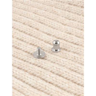 Бирка с кнопкой «Цветок» TEIRA, с тиснением, 8×1.5 см, 10 шт., серая