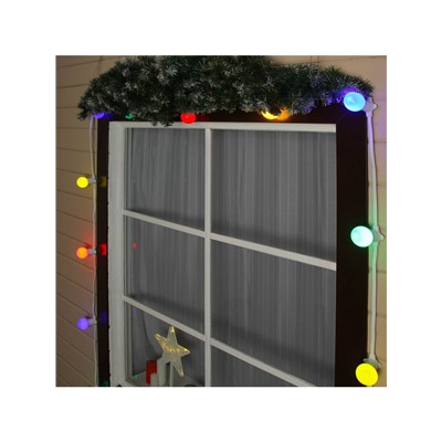 Гирлянда «Белт-лайт» 50 м, IP65, 2W, белая каучуковая нить, шаг 40 см, Е27 (без ламп), 220 В