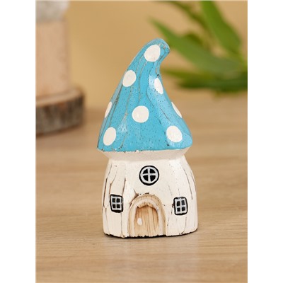 Сувенир «Гномий домик», 5.5×5.5×10 см, дерево, бело-синий