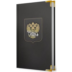 Ежедневник недатированный А5 304 стр. "Patriot. Черный" иск.кожа, в подарочной коробке ЕКПФ52515201 Listoff