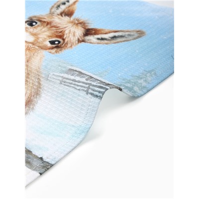 Набор кухонных полотенец «Доляна. Морозное утро», 28×44 см - 3 шт., вафля 160 г/м²