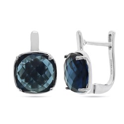 Серьги из серебра танзанит выращ., Остров