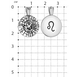 Подвеска кулон знак зодиака Лев серебро с фианитами и покрытием клиар талисман купить 925 пробы п064рч Лев