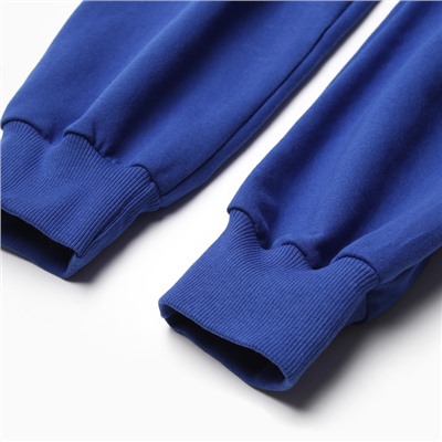 Костюм с начёсом женский (толстовка, брюки) Tusi, размер 52, синий