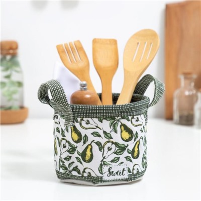 Корзинка текстильная «Этель. Груши», 12×14 см