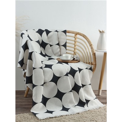 Плед с бахромой «Этель» Illusion, 130×180 см, белый