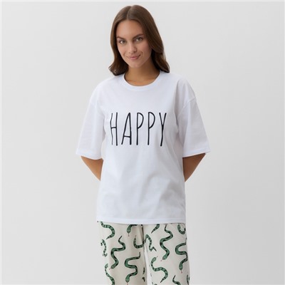 Пижама новогодняя женская (футболка и брюки) KAFTAN «Змеи» размер 40-42