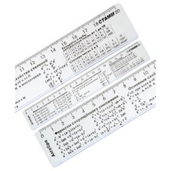 Линейка справочная 20 см Алгебра ЛС03 Стамм