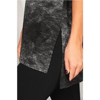 Женская удлиненная футболка с разрезами Happyfox