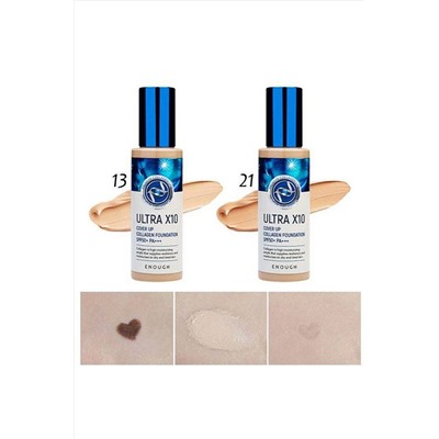 Enough Тональный крем с коллагеном №13 / Ultra X10 Cover Up Collagen Foundation SPF 50, 100 мл KRISTALLER, 1107788