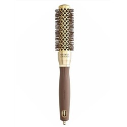 Olivia Garden Термобрашинг для укладки волос / Expert Blowout Shine Wavy Bristles Gold & Brown, 20 мм, коричневый