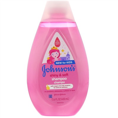 Johnson's Baby, Для детей, серия «Блеск и мягкость», шампунь, 400 мл