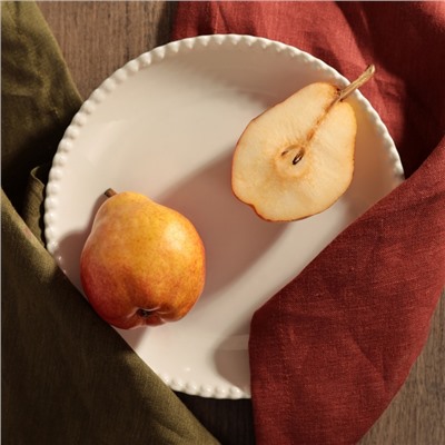 Салфетка «Этель», красная, 30×40 см,100% лён 170 г/м²