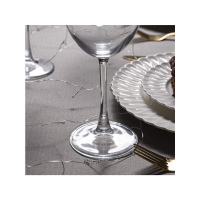 Гирлянда «Мишура» 5 м роса, IP20, серебристая нить, 100 LED, свечение мульти, 12 В