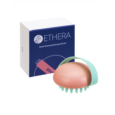ETHERA Массажная силиконовая щётка для мытья головы, розовый