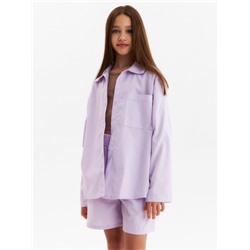 Комплект (рубашка и шорты) для девочки MINAKU, сиреневый, рост 152 см