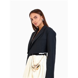 Сумка мини-клатч на магните, в форме губ, жёсткий корпус, на длинной цепочке, золотистая