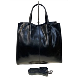Женская сумка из натуральной кожи, цвет  черный