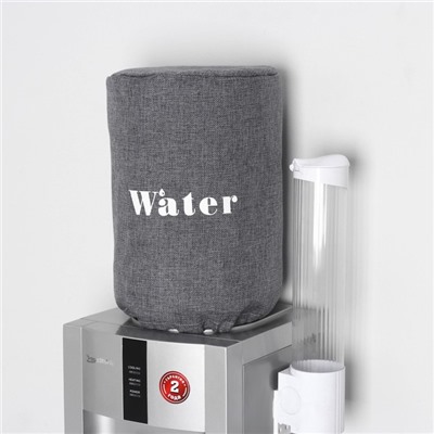 Чехол на бутыль для кулера Доляна Water, 19 л, 27×42×40 см, лён, серый