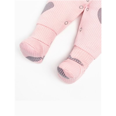 Комбинезон Крошка Я «Сердца», рост 62-68 см, цвет розовый