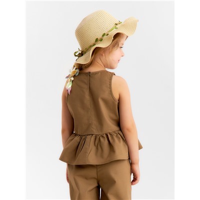 Блузка для девочки, MINAKU, бежевая, рост 134 см