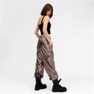 Брюки женские MINAKU: Trend zone, медные, размер 40 (рост 158 см)