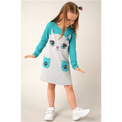 Хлопковое платье для девочки Happyfox