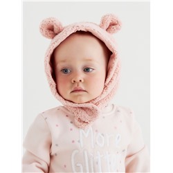 Шапка ушанка детская «Крошка Я», размер 48-50, пудровая