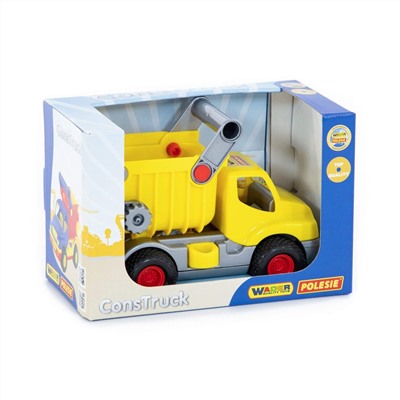 320858 Wader "КонсТрак", автомобиль-самосвал (жёлтый) (в коробке)