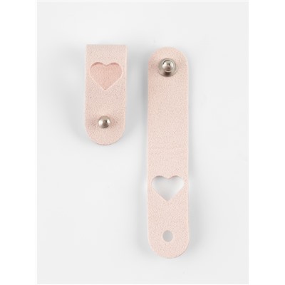 Бирка с кнопкой «Сердце» TEIRA, 8×1.5 см, 10 шт., нежно-розовая