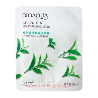 BIOAQUA Увлажняющая тканевая маска для лица с экстрактом Зелёного Чая Green Tea Moisturizing Mask 25г