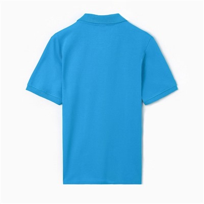 Футболка мужская поло, цвет бирюзовый, размер 52