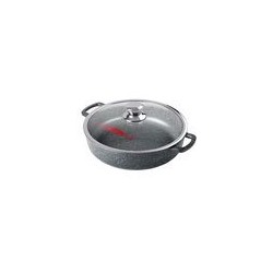Жаровня 26*7см, 3л. Гранит Induction лит/руч. с кр., Иж2611аг ГОРНИЦА