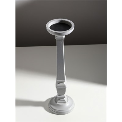 Деревянный подсвечник на 1 свечу «Пантеон», св. серый, 11.5×11.5×39.5 см