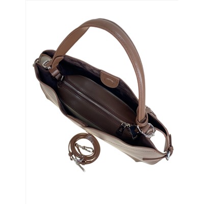 Женская сумка из натуральной кожи, цвет коричневый