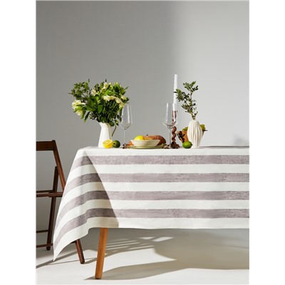 Скатерть «Этель» Graphite, 110×140 см, лён 100%, 260 г/м²