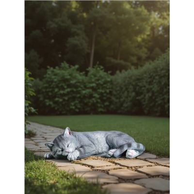 Садовая фигура из полистоуна «Кот Кузя», 13×24×40 см