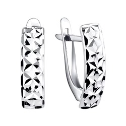 Серьги из серебра без вставки, Л-11839