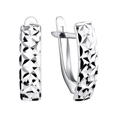 Серьги из серебра без вставки, Л-11839