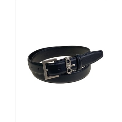 Ремень женский  из искусственной кожи, цвет черный